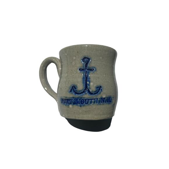 Portsmouth New Hampshire Nautical Anchor Stoneware Glazed Coffee Mug - Picture 1 of 6